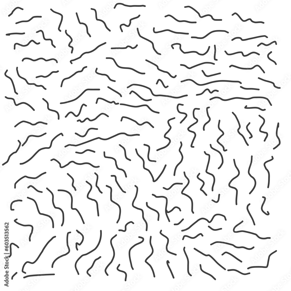 Abstract hand-drawn wavy shape on a white background in scribbles. Vector illustration for fantasy development
