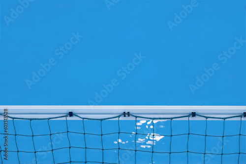 Water polo gates on water in the swimming pool. Horizontal sport theme poster, greeting cards, headers, website and app © Augustas Cetkauskas