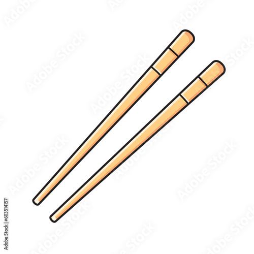 Chopsticks isolated cartoon vector illustration