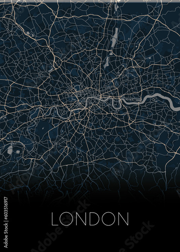 London England capital modern city map design