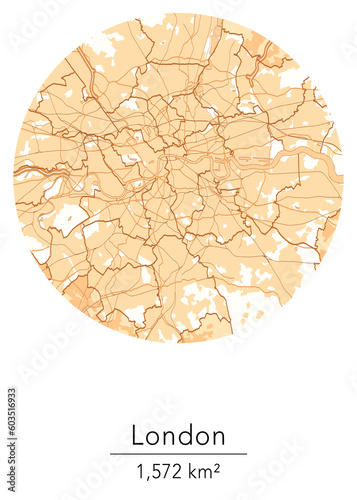 London England capital modern city map design