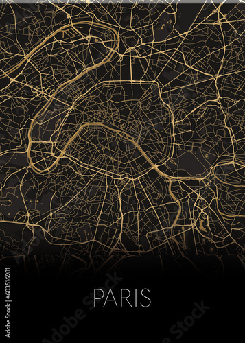Paris, France's capital modern city map design