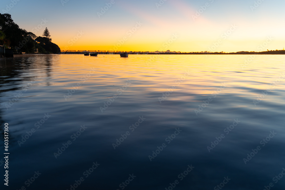 Tauranga harbour at sunrise