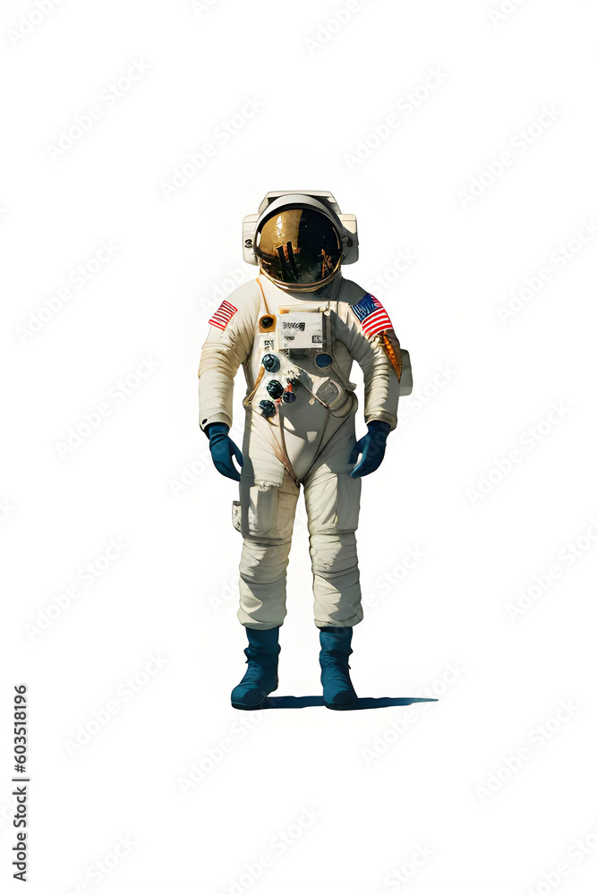 Illustration of astronaut on white background