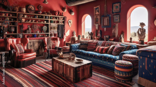 Southwestern home interior by generative AI
