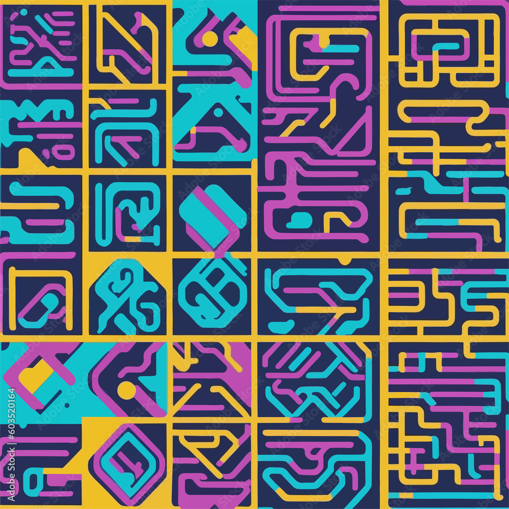 Neon Colored Pattern Neon Colored Pattern