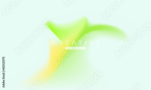 Abstract liquid gradient Background. Fluid colour mix. Green and White vivid color blend. Modern Design Template For Your ad Banner, Poster, Cover, Web page, Brochure, and flyer. Vector Eps 10