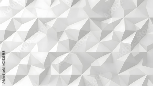 Seamless elegant subtle white embossed porcelain background texture transparent overlay. Abstract minimalist geometric triangle lowpoly mosaic pattern. Displacement, bump or height map 