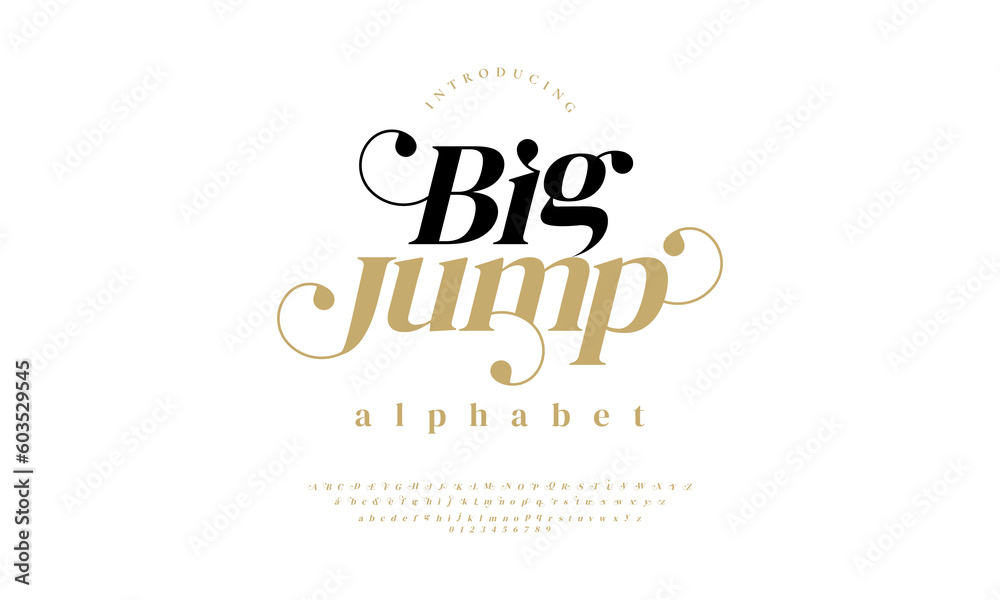 font Elegant alphabet letters font and number.awesome typography