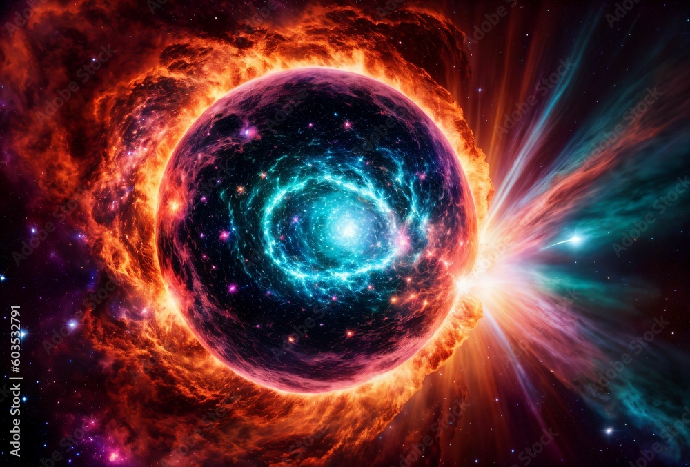 Universe explosion Supernova, Generative AI