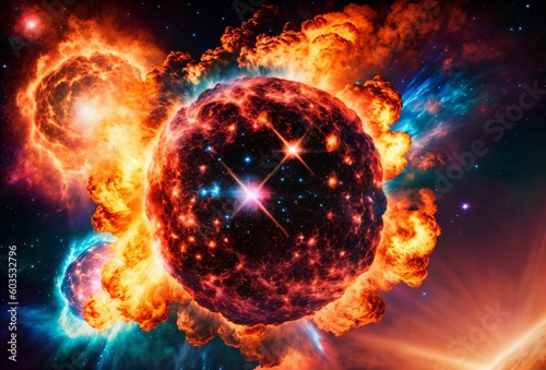 Universe explosion Supernova  Generative AI