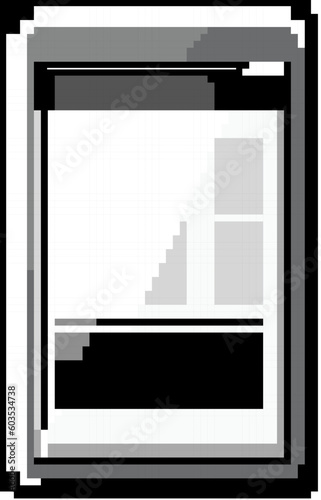technology ebook reader game pixel art retro vector. bit technology ebook reader. old vintage illustration