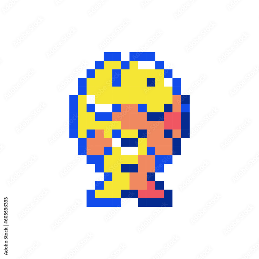 Pixel art Taiyaki Fish Cake sticker. 8bit retro game icon of Japanese traditional dessert pastry waffle. Vector graphic for video game, stickers or gift prints. Pixel art Taiyaki Fish Cake sticker. 8bit retro game icon of Japanese traditional dessert pastry waffle. Vector graphic for video game, stickers or gift prints.