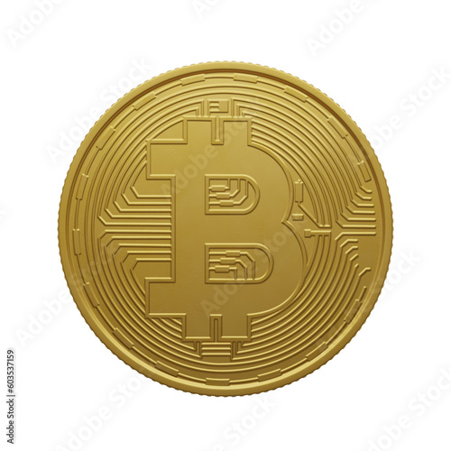 Bitcoin coin isolated.