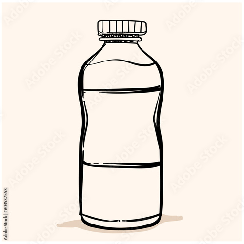 bottle doodle icon vector