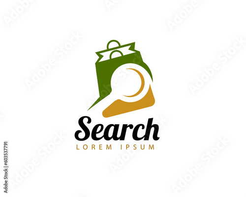 searching shop icon symbol logo design template illustration inspiration
