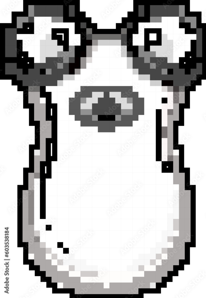 Fototapeta premium skin face massager game pixel art retro vector. bit skin face massager. old vintage illustration