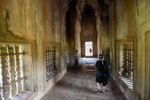 Inside the ancient Buddhist temple