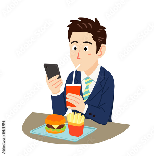 サラリーマンの昼食