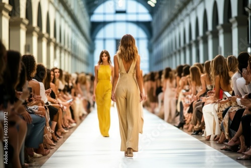 Canvastavla Runway and catwalk of top models at the fashion week