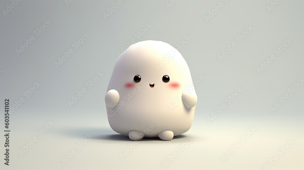 3D cute creatures marshmallow 3D cute creatures marshmallow