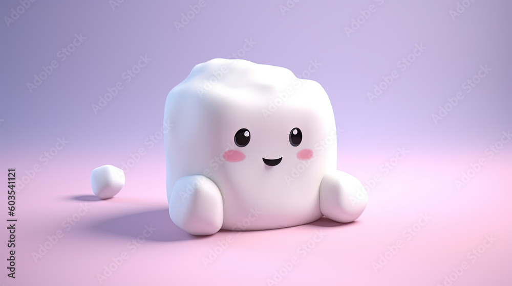 3D cute creatures marshmallow 3D cute creatures marshmallow