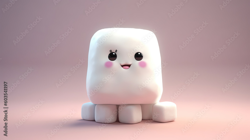 3D cute creatures marshmallow 3D cute creatures marshmallow
