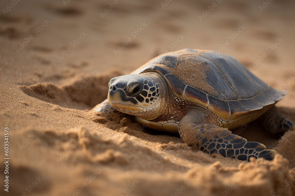 a turtle on the beach sand beach