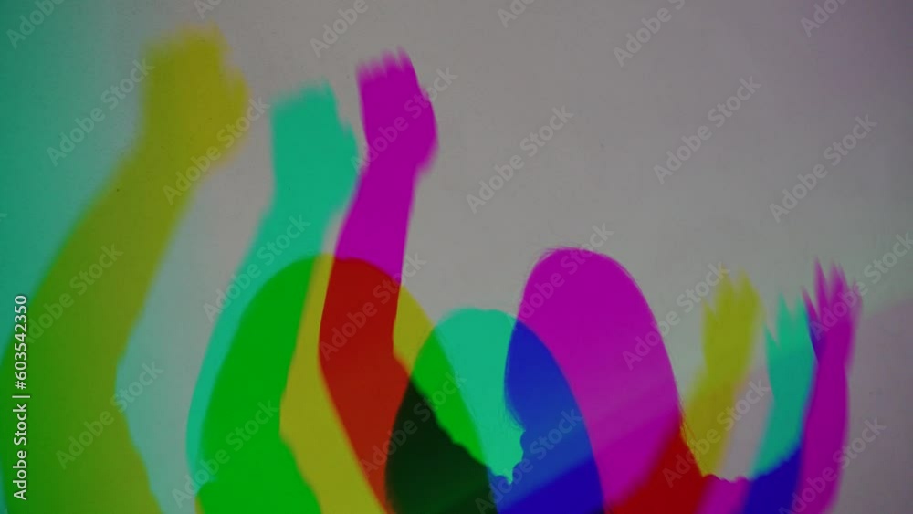 colorful shadows of dancing people disco colorful shadows of dancing people disco