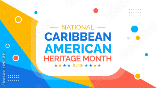 Caribbean American Heritage Month background or banner design template celebrated in june. vector illustration.