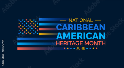 Caribbean American Heritage Month background or banner design template celebrated in june. vector illustration.