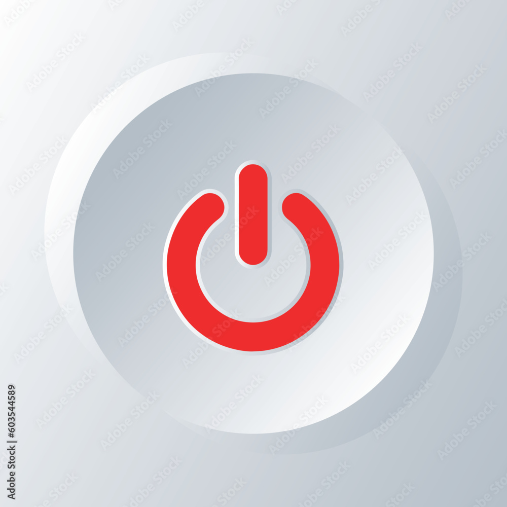 red power button