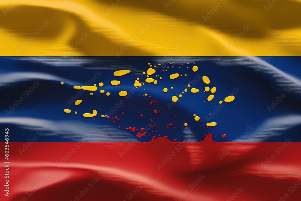 Fototapeta premium Independencia de Colombia, Colombia national day, independence holiday, banner poster postcard, patriotism, pride, authenticity official symbols and colors, July 20, background. Generative AI