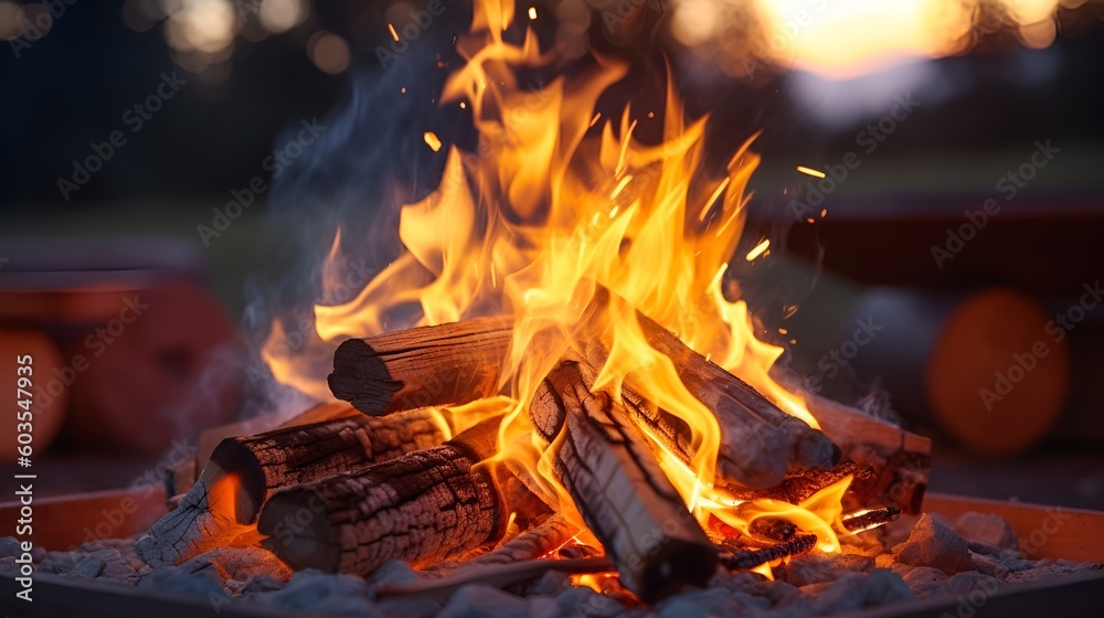 Fototapeta premium Campfire at night