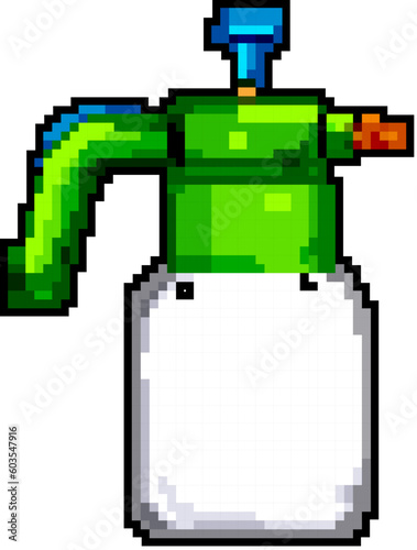 equipment garden sprayer game pixel art retro vector. bit equipment garden sprayer. old vintage illustration