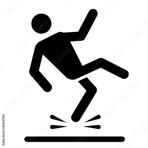 slippery floor caution icon