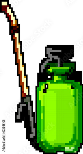 insecticide garden sprayer game pixel art retro vector. bit insecticide garden sprayer. old vintage illustration