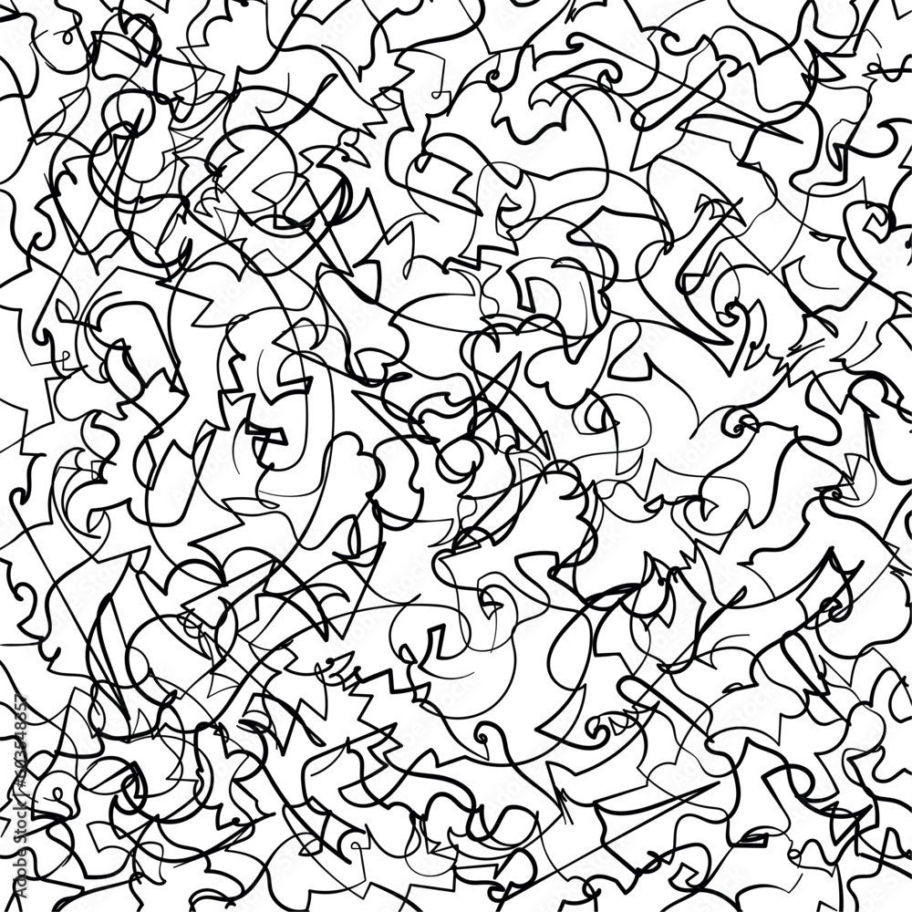 Fototapeta premium seamless pattern with sinuous lines