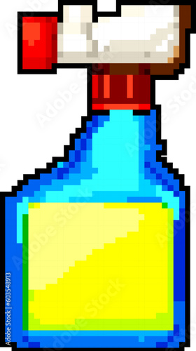 advertisement glass cleaner game pixel art retro vector. bit advertisement glass cleaner. old vintage illustration photo