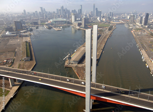 The Bolte Bridge passes over Docklands and the Yarra River-Melbourne photo