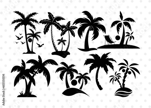 Palm Tree SVG Cut Files   Palm Tree Silhouette   Palm Svg   Summer Svg   Beach Tree Svg   Vacation Svg   Palm Tree Bundle