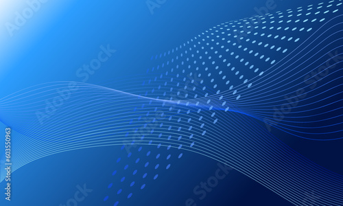 blue lines curve wave abstract background