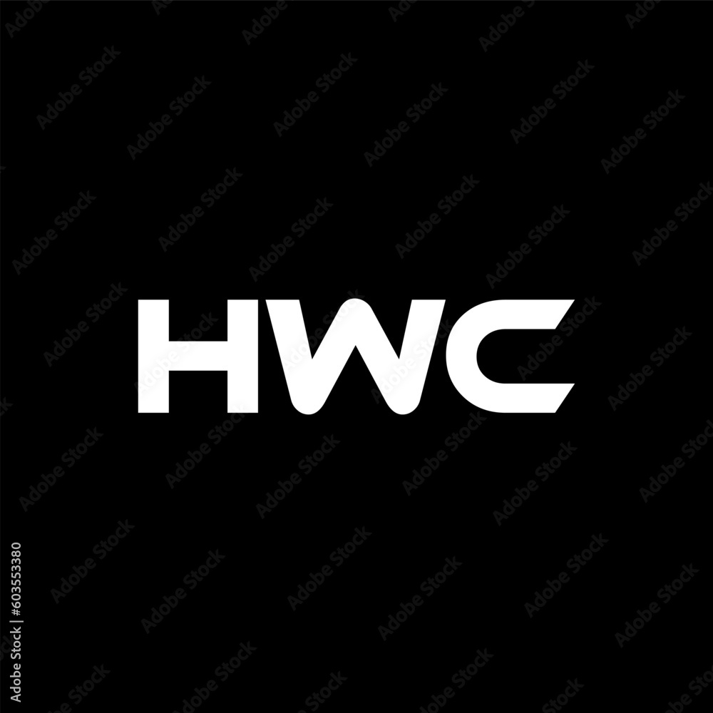HWC letter logo design with black background in illustrator, vector logo modern alphabet font overlap style. calligraphy designs for logo, Poster, Invitation, etc. HWC letter logo design with black background in illustrator, vector logo modern alphabet font overlap style. calligraphy designs for logo, Poster, Invitation, etc.