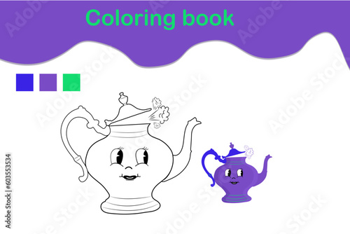 coloring page kettle boils preschool additional education