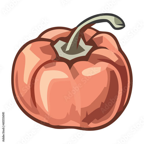 Fresh organic vegetable pepper, ripe and juicy