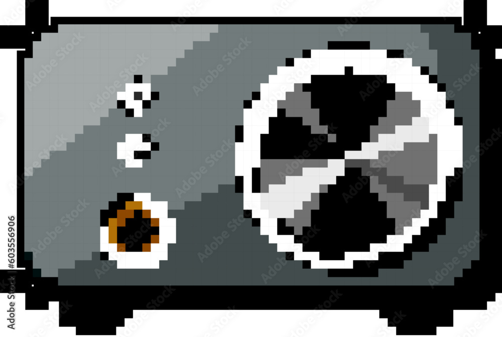 Obraz premium musical headphone amp game pixel art retro vector. bit musical headphone amp. old vintage illustration