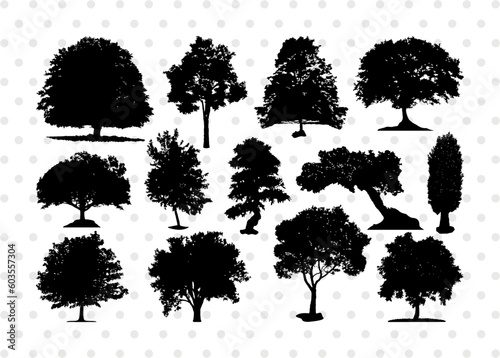 Summer Tree SVG Cut Files | Summer Tree Silhouette | Natural Svg | Vacation Svg | Tree Svg | Forest Svg | Summer Tree Bundle