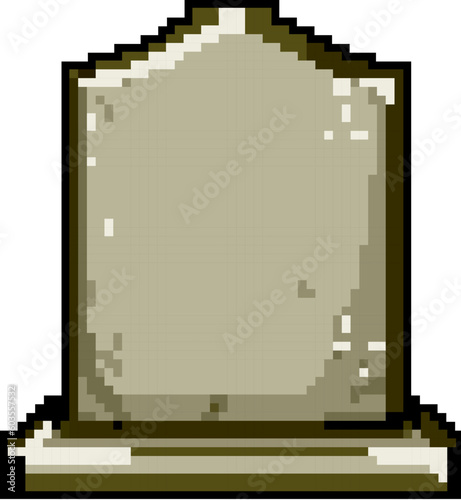 gravestone headstone game pixel art retro vector. bit gravestone headstone. old vintage illustration