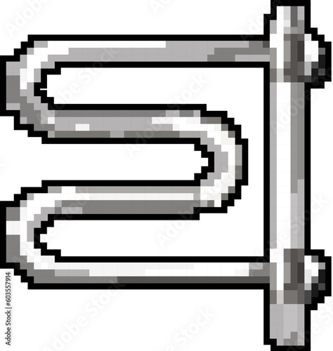 rail towel bathroom game pixel art retro vector. bit rail towel bathroom. old vintage illustration