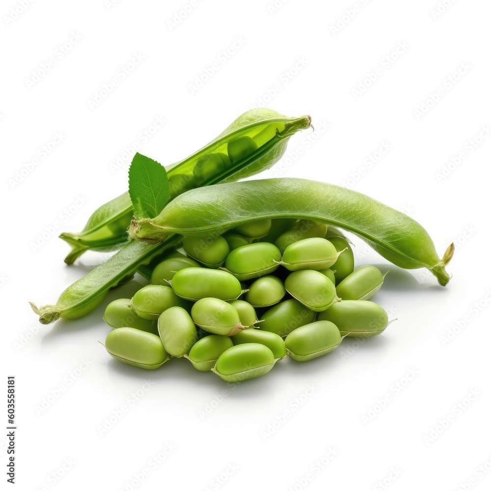 Pea Beans isolated on white background (generative AI) Pea Beans isolated on white background (generative AI)